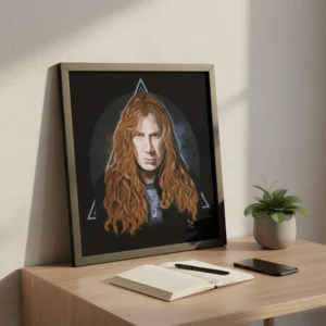 Dave Mustaine Illustration Framed Poster
