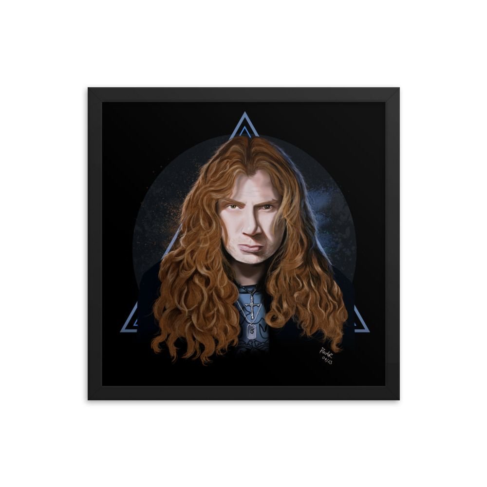 Dave Mustaine Illustration Framed Poster - Image 6