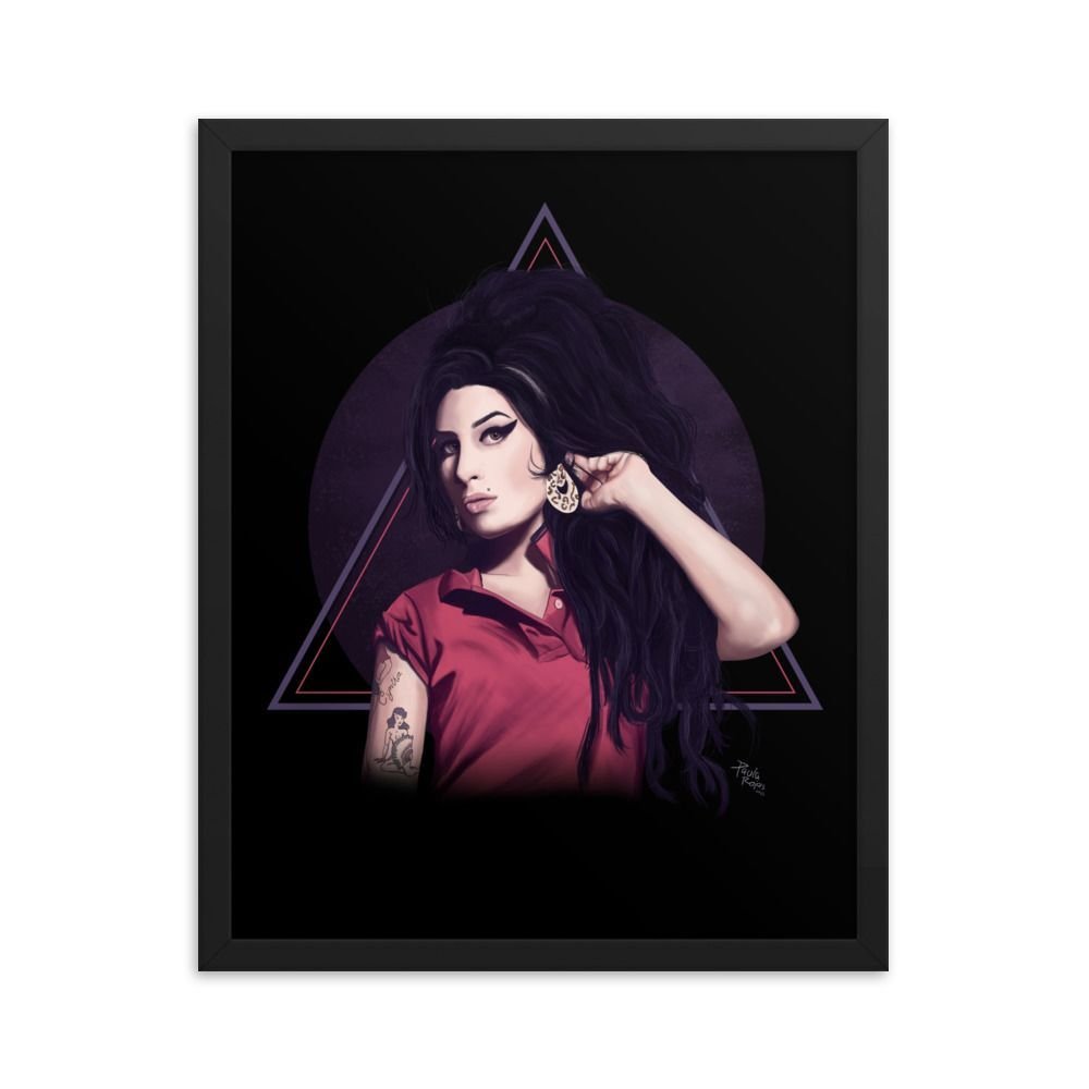 Amy Winehouse Ilustration Framed Poster - Image 6