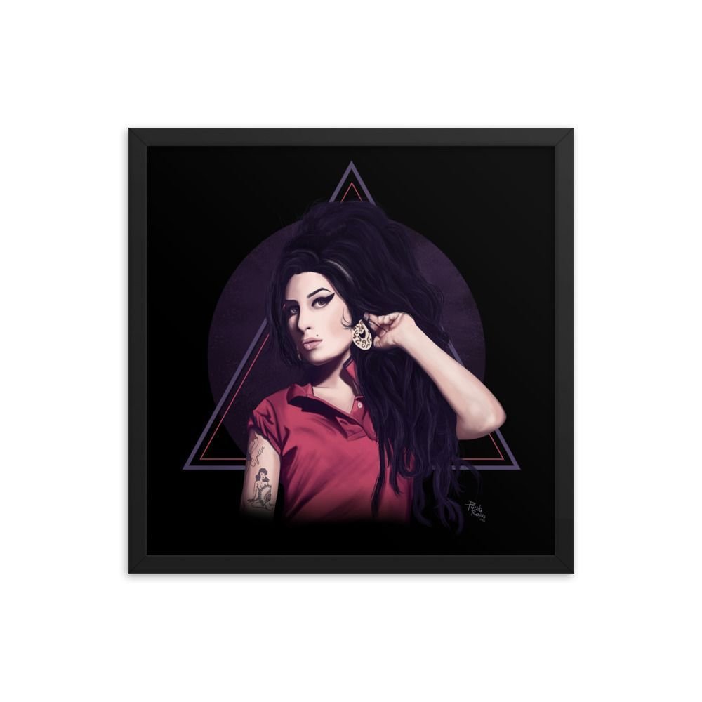 Amy Winehouse Ilustration Framed Poster - Image 7