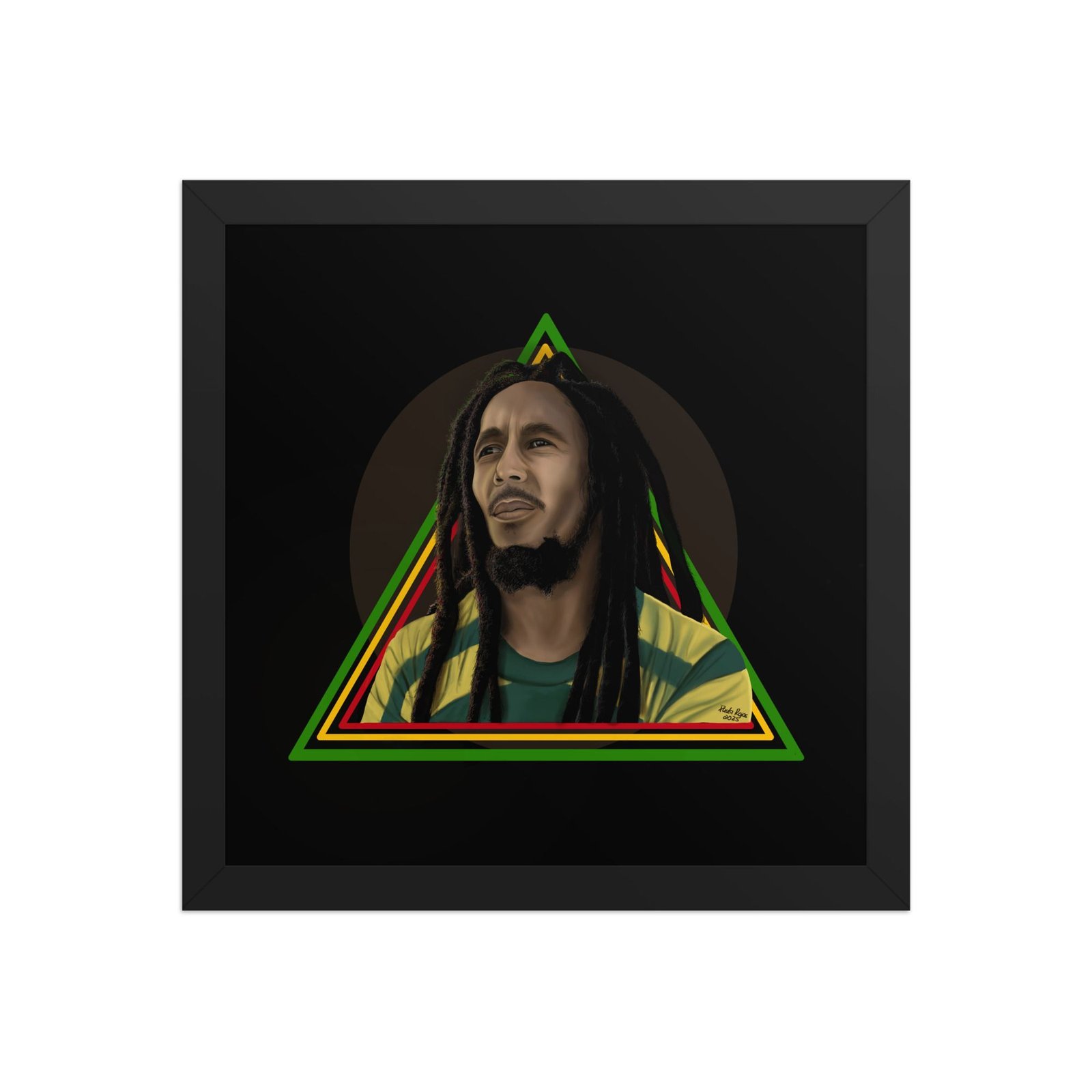 Bob Marley Illustration Framed Poster - Image 4